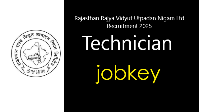 RRVUNL Technician Online Form 2025-jobkey